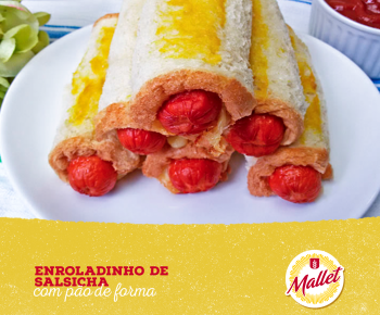 Enroladinho de Salsicha com Pão de Forma em 26/08/2020 Enroladinho de Salsicha com Pão de Forma em 26/08/2020